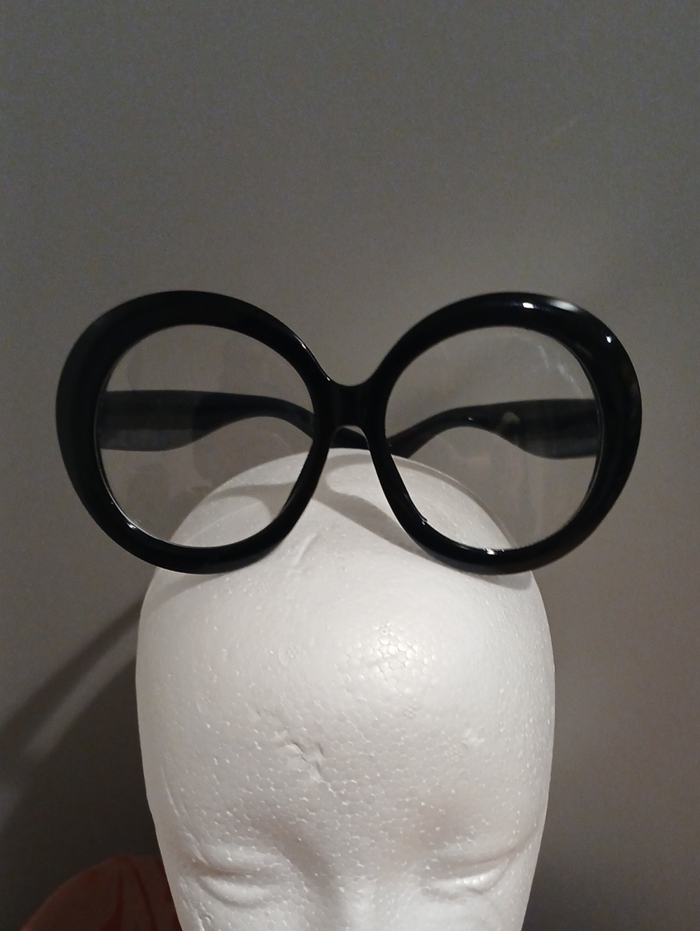 Vintage Style Iris Apfel Oversized Black Round Fashion Glasses